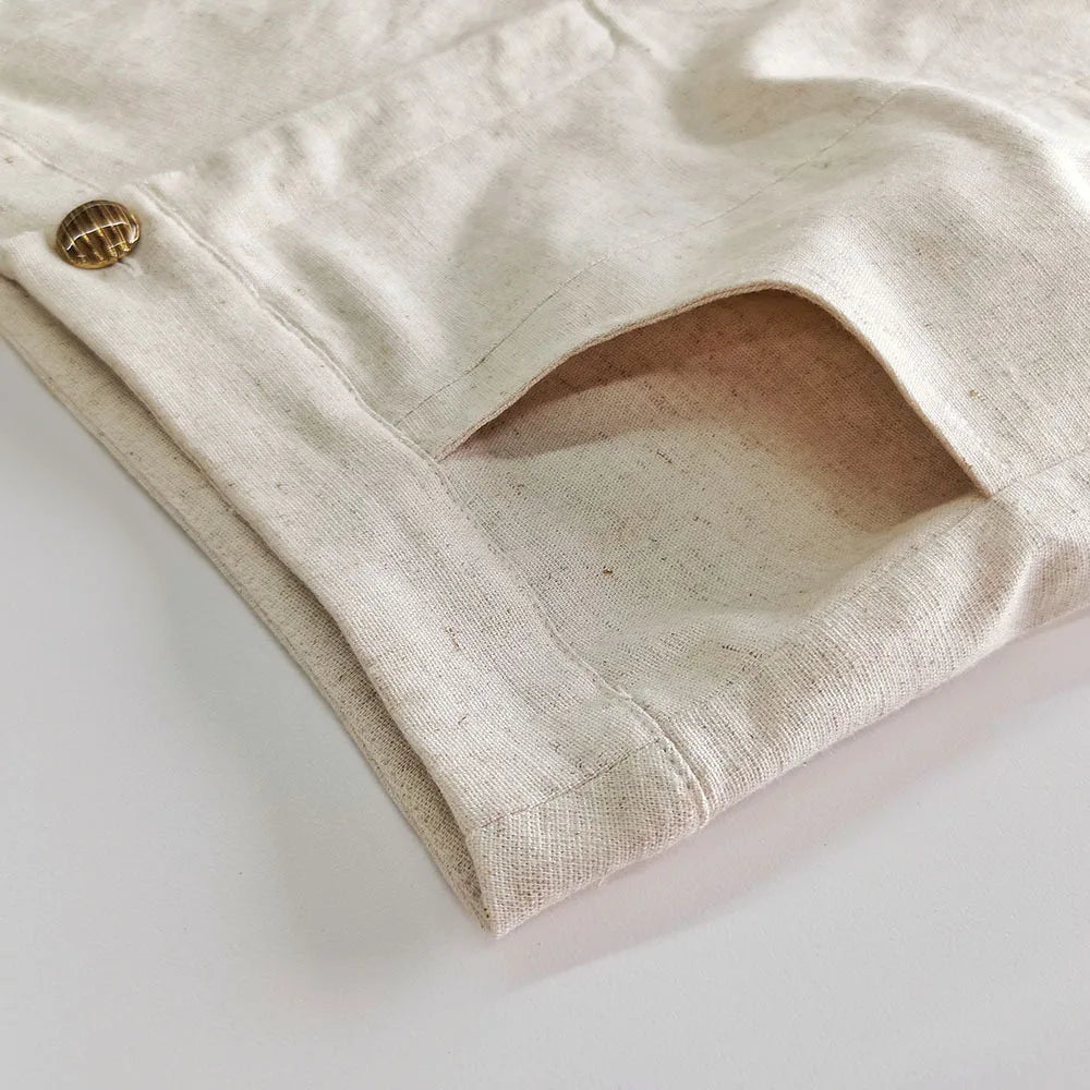 Textured Suits for Double Breasted Long Sleeve Outerwear+raw Hem Shorts Sets Two-piece Set