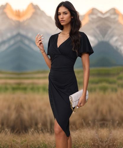 Orla Wrap Cocktail Midi Dress