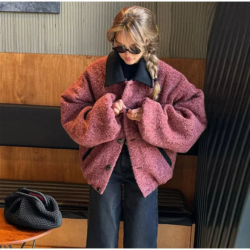 Sweet Panelled Coat Turndown Collar Long Sleeve Single Breasted Female Coats Spring New Lady Jackets
