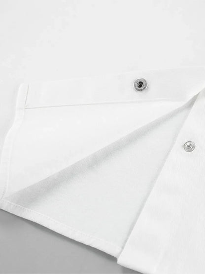 White Shirts for Autumn New Single Breasted Long Sleeve Loose Blouse Lapel Collar Blouses