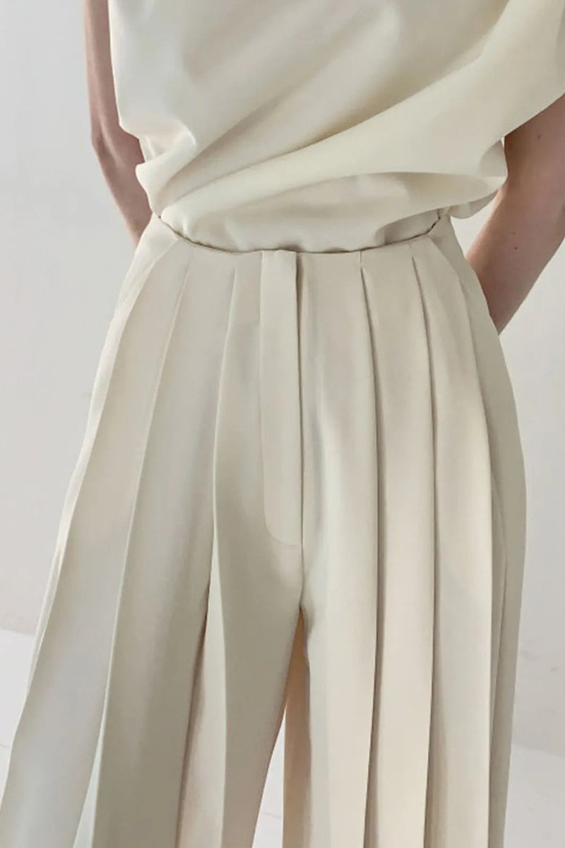 Saga Pleated High Waist Wide Leg Pants