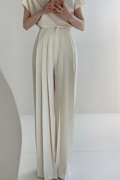 Saga Pleated High Waist Wide Leg Pants