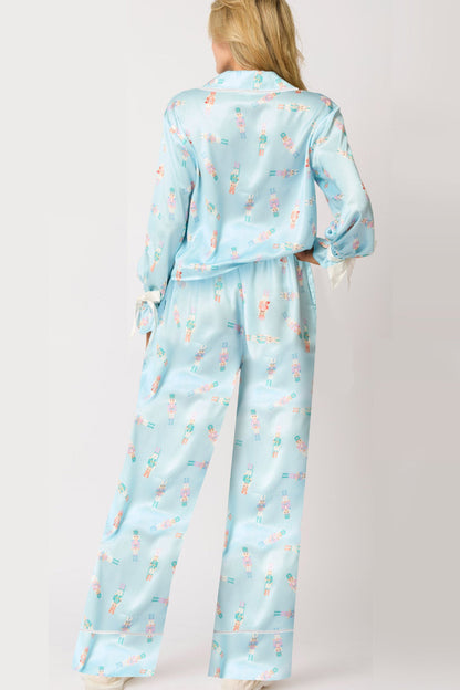 Santa Bow Long Pants Two-piece Loungewear