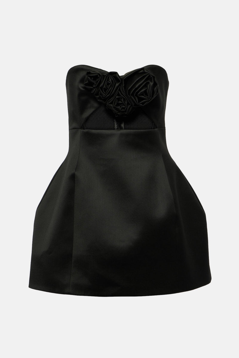 Sara Rose Strapless Cutout Mini Dress - Black