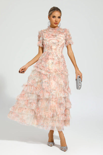 Saroyan Pink Midi Dress
