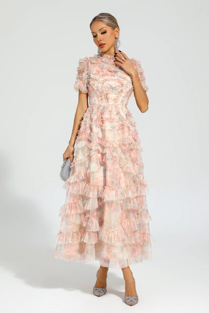 Saroyan Pink Midi Dress