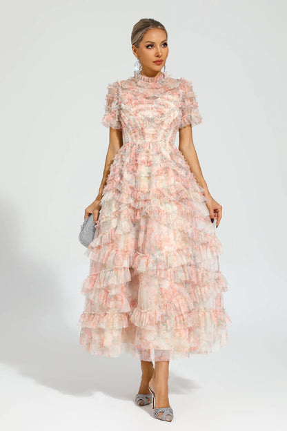 Saroyan Pink Midi Dress