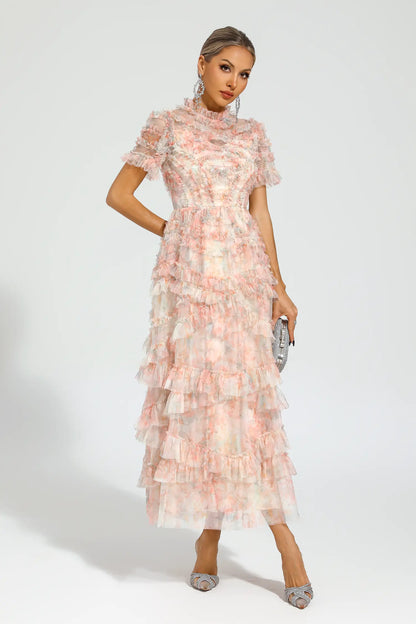Saroyan Pink Midi Dress