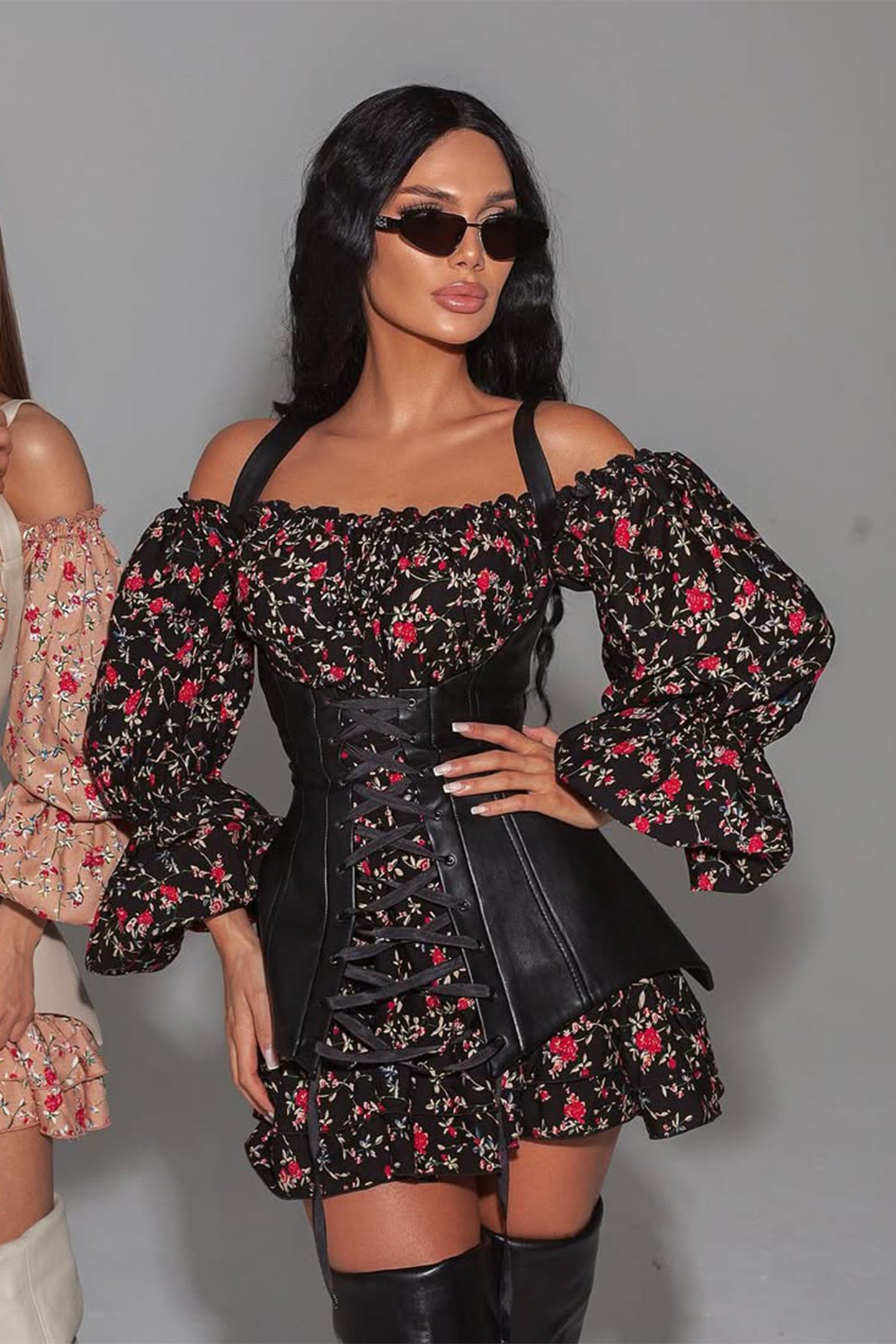 Emma Printed Corset Mini Dress