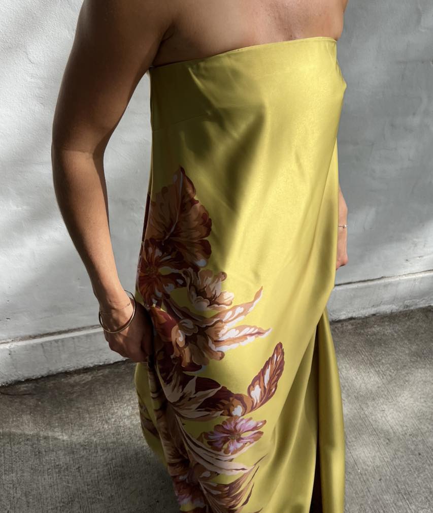 Xenia Printed Strapless Maxi Dress