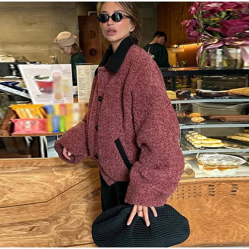Sweet Panelled Coat Turndown Collar Long Sleeve Single Breasted Female Coats Spring New Lady Jackets