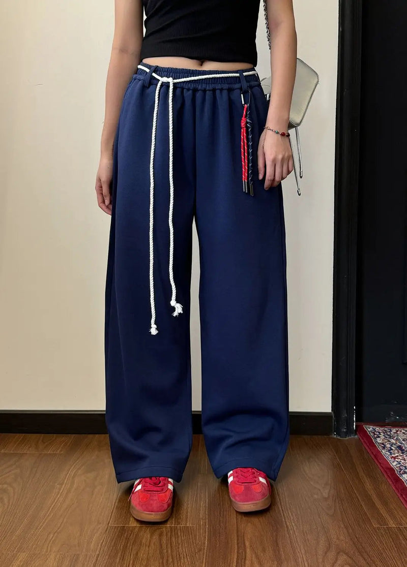 Y2k Kpop Red Sweatpants Baggy Harajuku Korean Hip Hop Style Wide Leg Jogger Pants Oversized Aesthetic