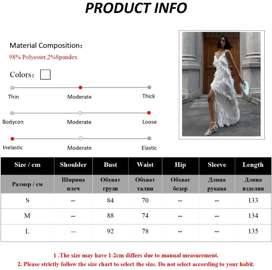 Wolfeel Fashionable Lace V-neck Spaghetti Strap Dress Summer New Color Female Beach Style Slit Long Dresses