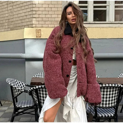 Sweet Panelled Coat Turndown Collar Long Sleeve Single Breasted Female Coats Spring New Lady Jackets
