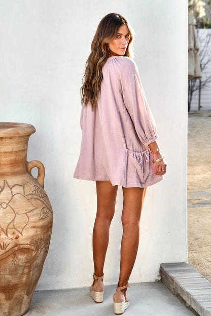 Single-breasted Color Loose Rompers