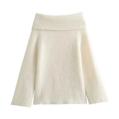 Slash Off Shoulder Long Loose Jumper Sweater