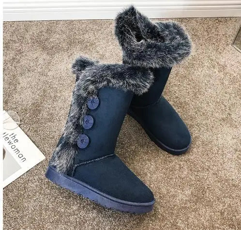 Platform Winter Faux Fur Keep Warm Mid-calf ’s Snow Boot