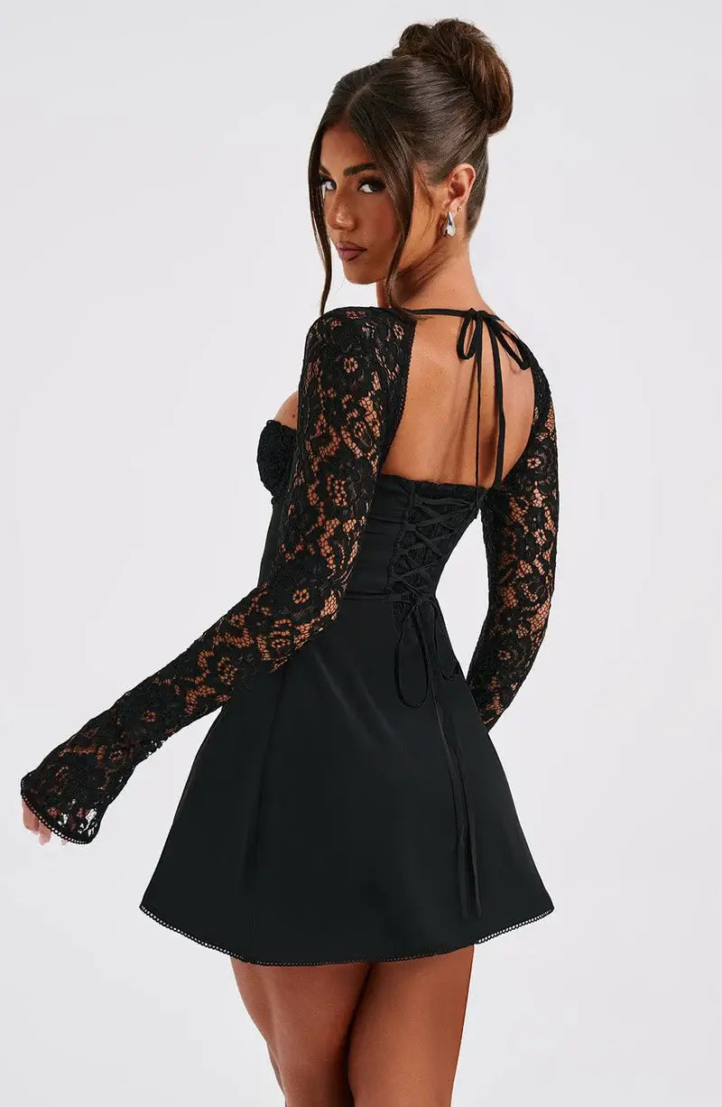 Louise Mini Dress With Lace Details