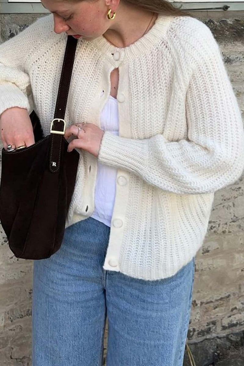 Color Botton Down Cardigan