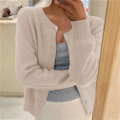 Knit Single Breasted Long Sleeve Loose Autumn Spring Cardigan