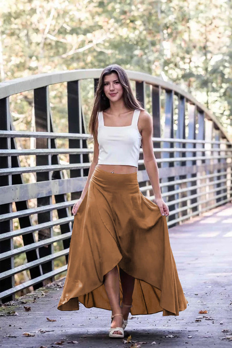 Color Ruffled Irregular Skirts
