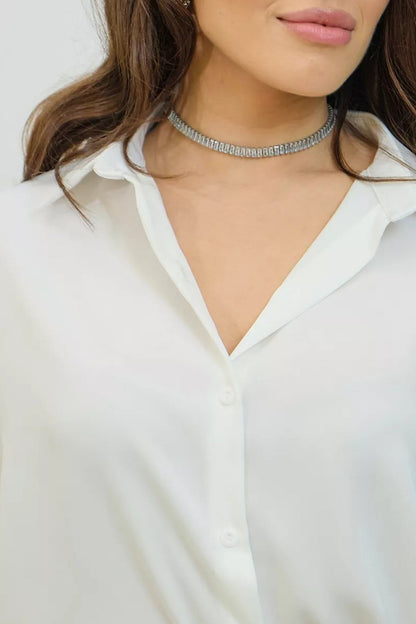 Color Slim Fit Blouse