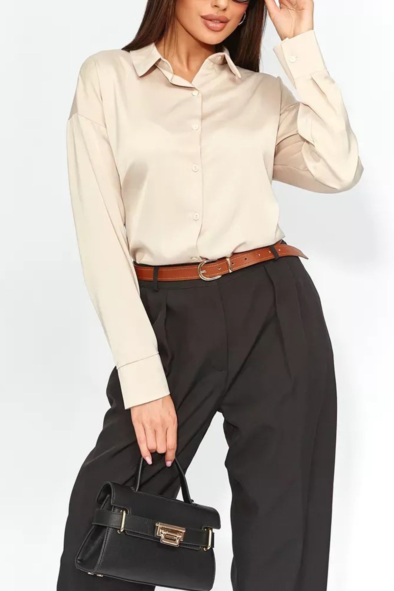 Color Slim Fit Blouse