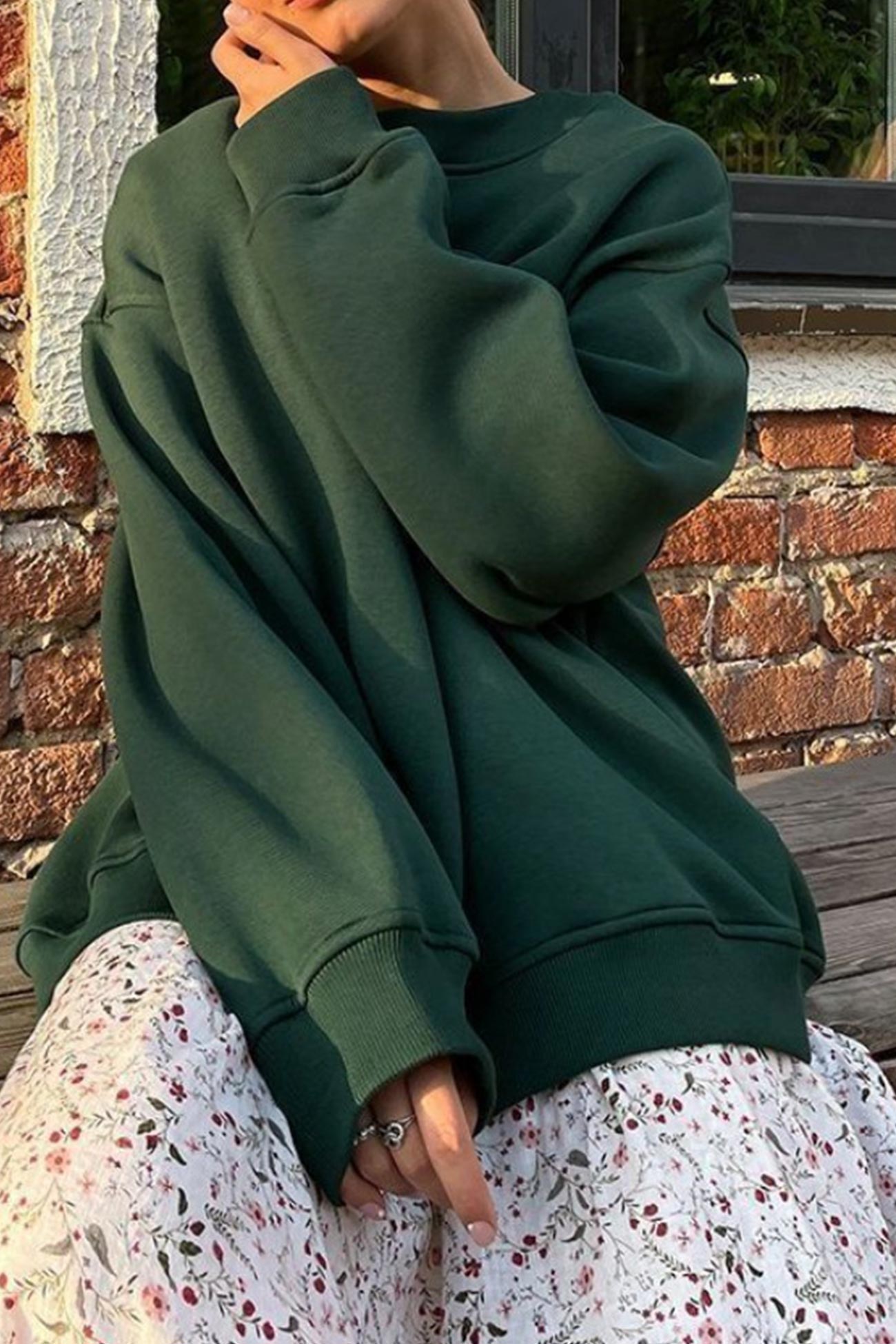 Crew Neck Oversize Sweatshirt