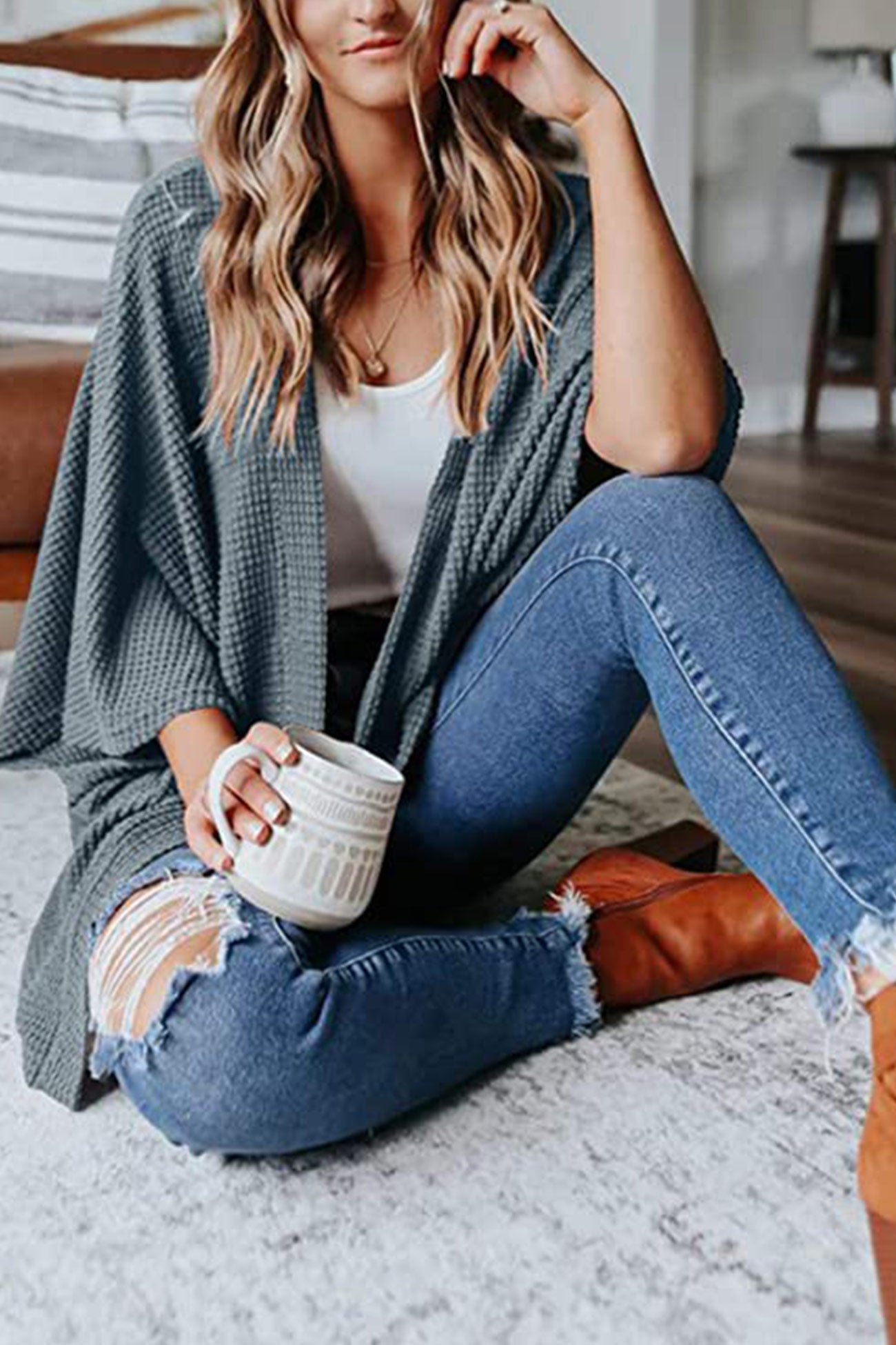 Half Sleeve Wrap Cardigan