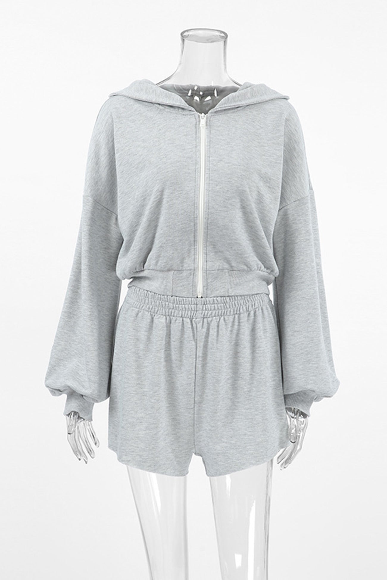 Hoodie Crop Top Shorts Set