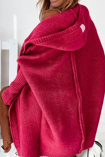 Open Front Hoodie Cardigan