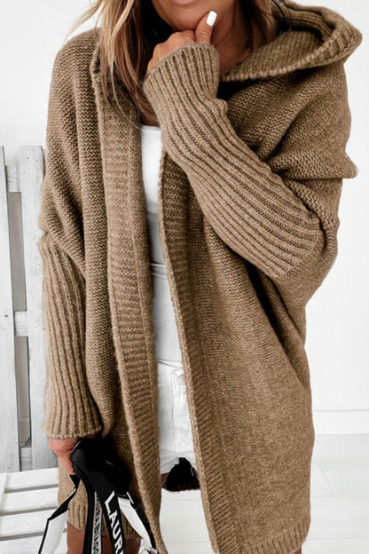 Open Front Hoodie Cardigan
