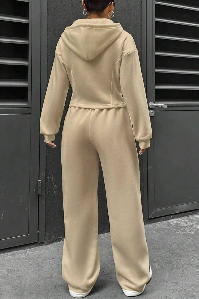 Slim Fit Hoodie Pants Suits