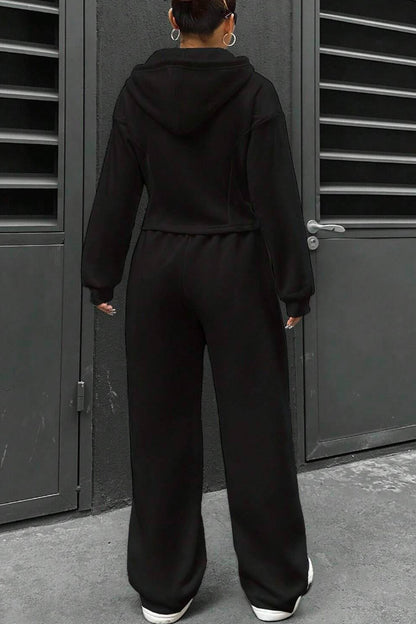 Slim Fit Hoodie Pants Suits