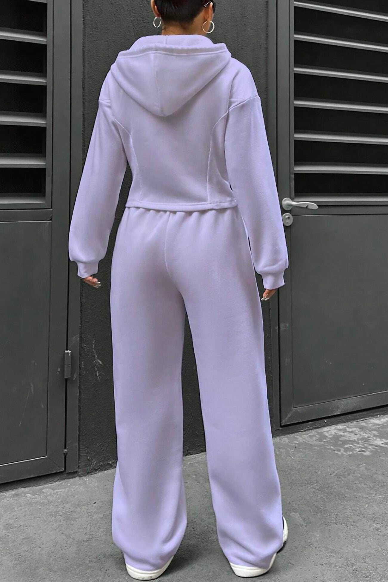 Slim Fit Hoodie Pants Suits