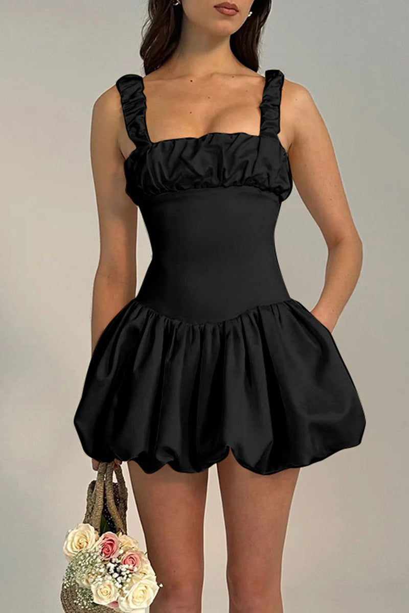Square Neck Corset Tutu Mini Dress