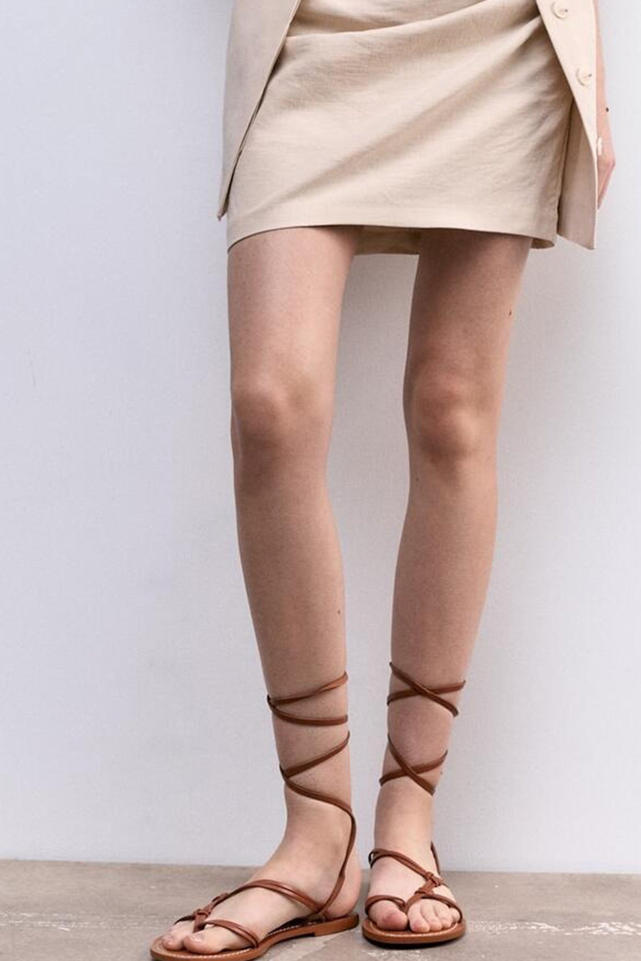 Strappy Flat Roman Sandals