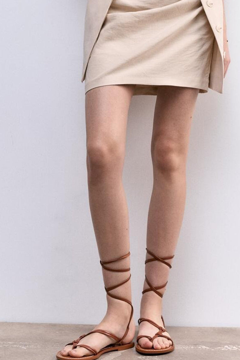 Strappy Flat Roman Sandals