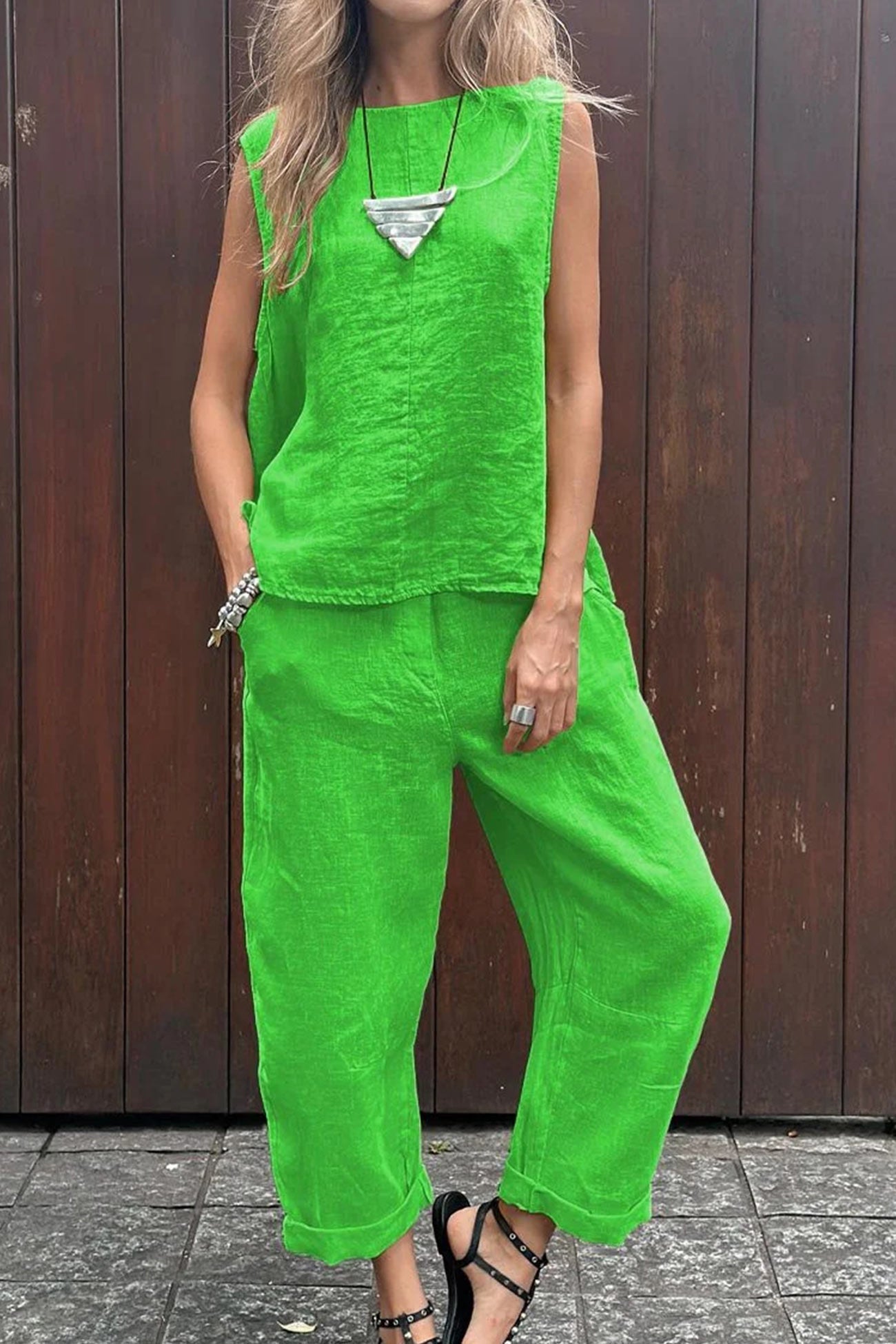 Tank Top Long Pants Set