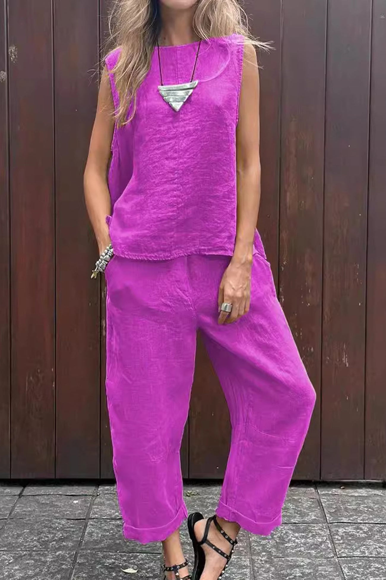 Tank Top Long Pants Set