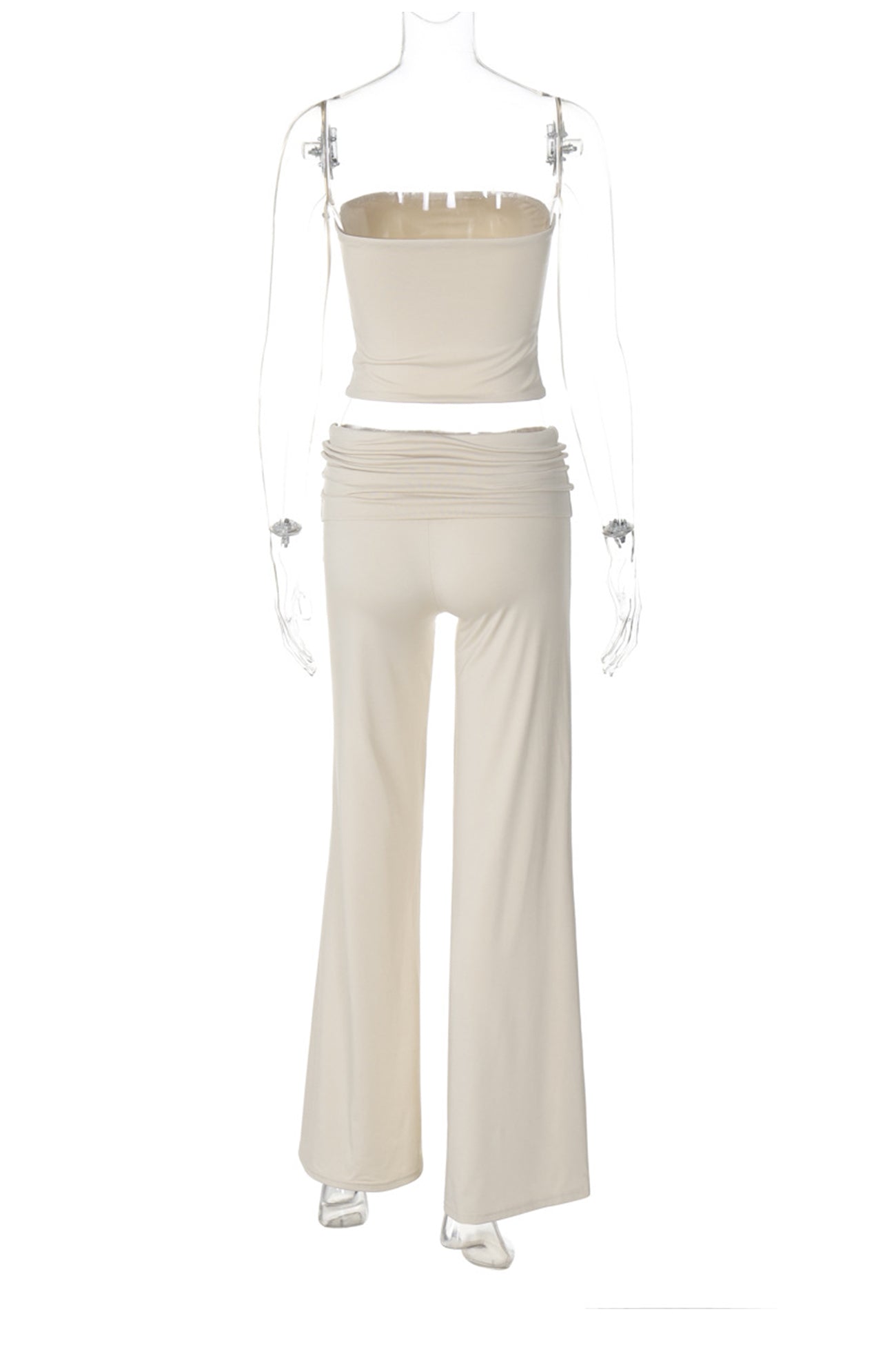Tube Top Stacking Flare Pants Set