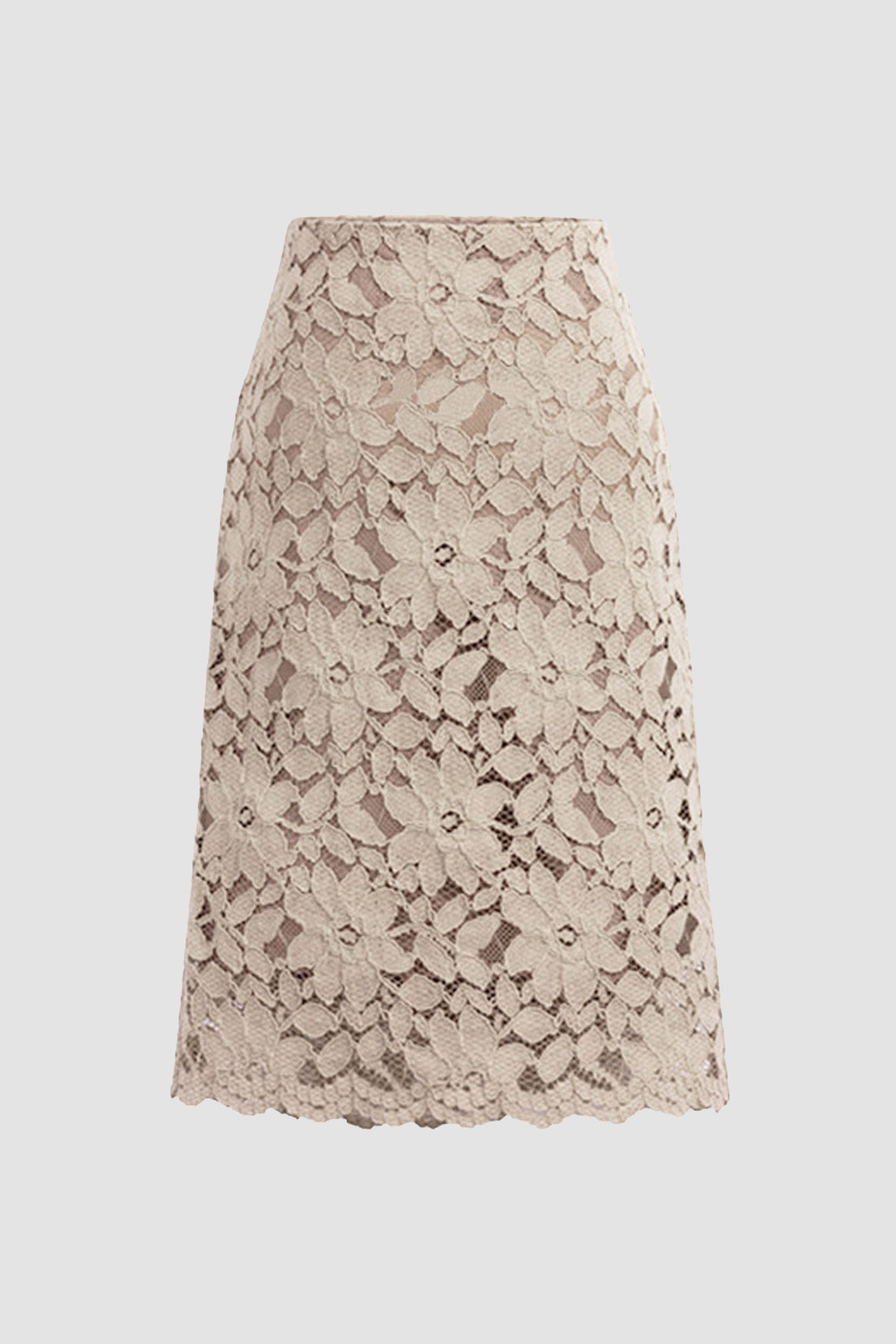 Color Flower Lace Skirt