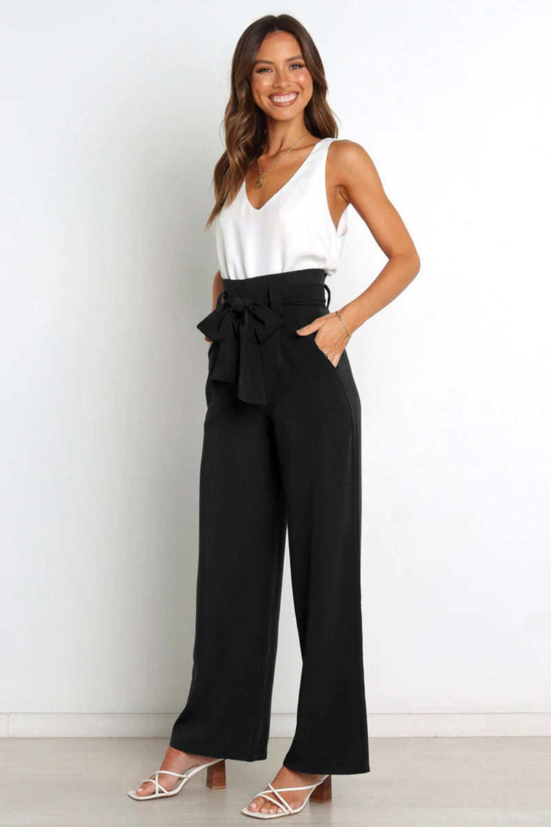 Color Wide Leg Suit Pants
