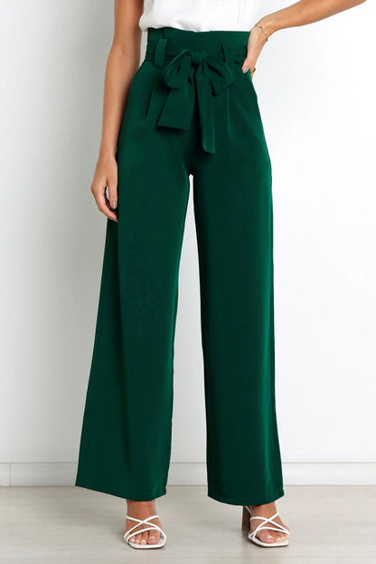 Color Wide Leg Suit Pants