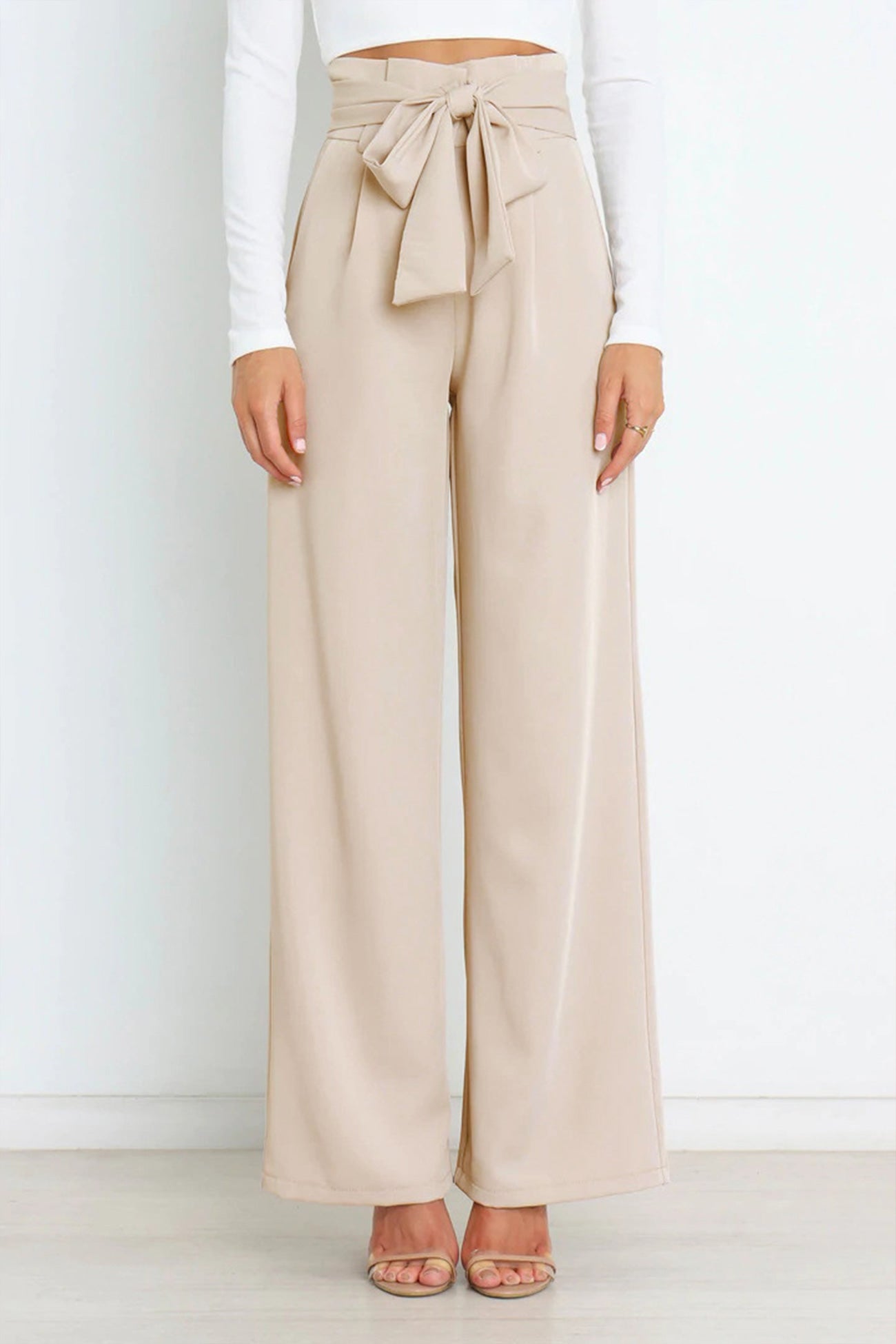Color Wide Leg Suit Pants