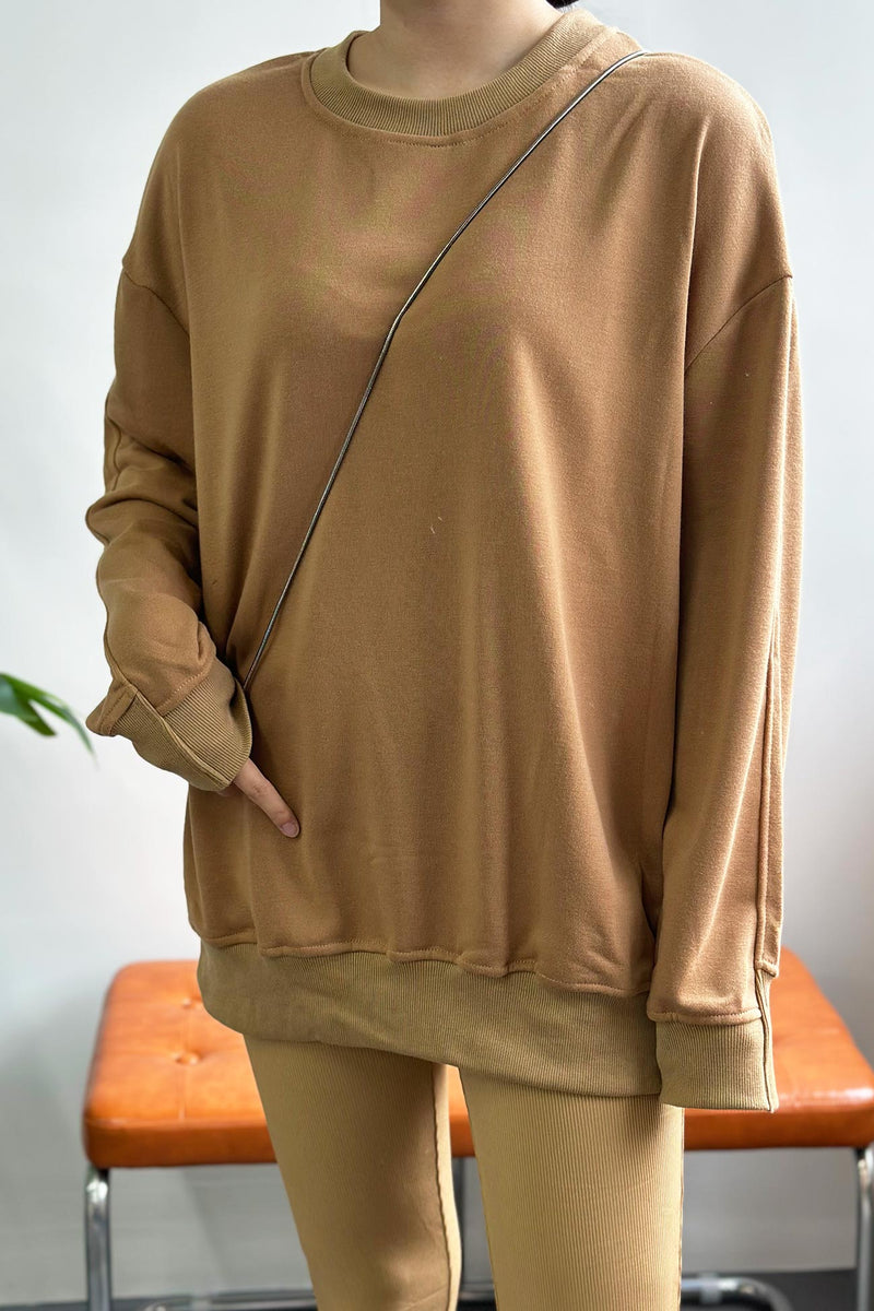 Crew Neck Sweatshirt Legging Suits