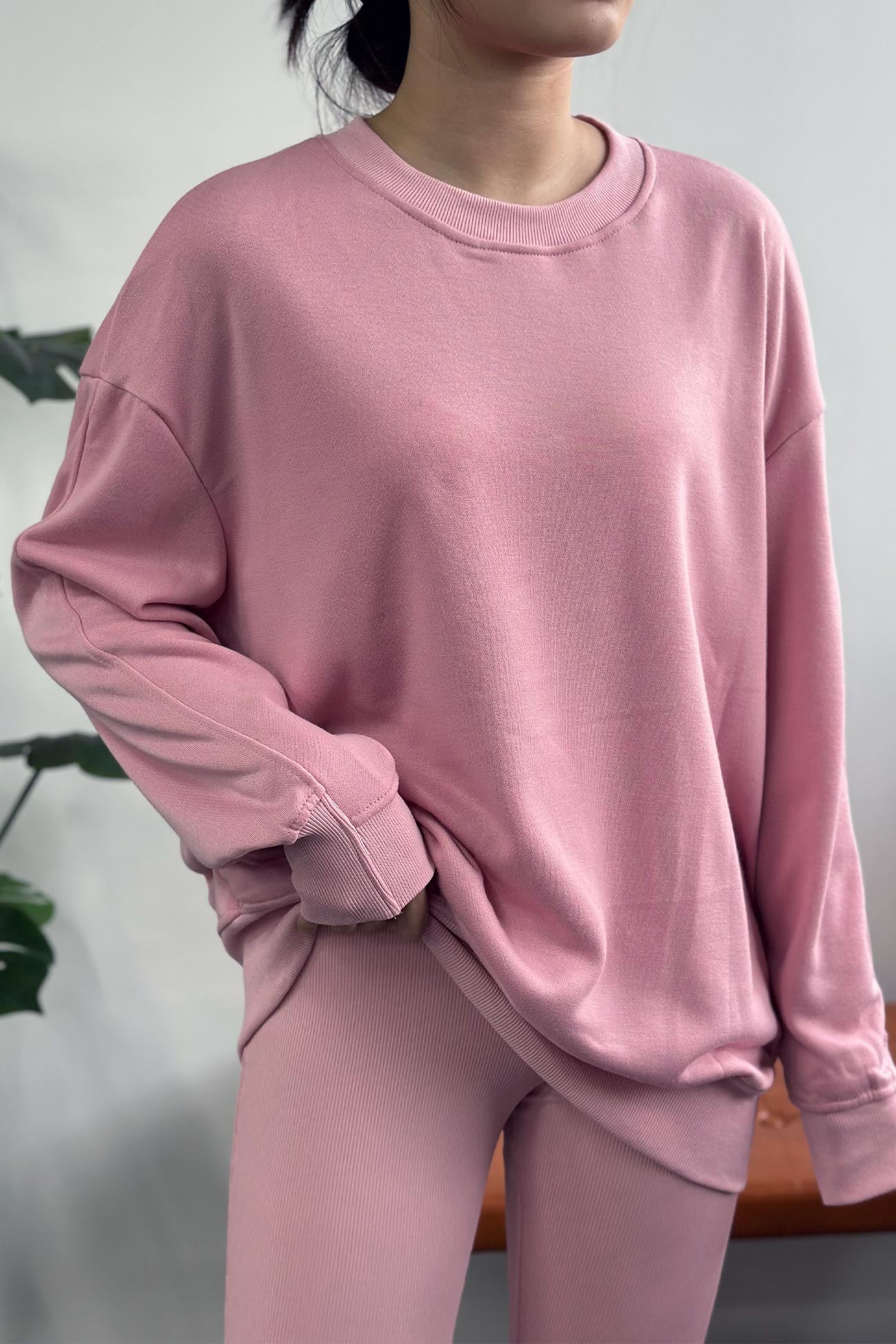 Crew Neck Sweatshirt Legging Suits