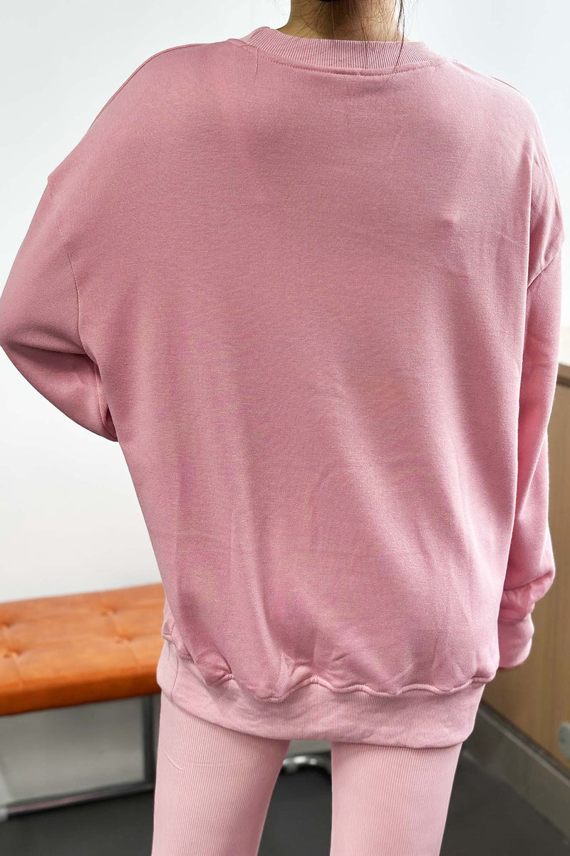 Crew Neck Sweatshirt Legging Suits