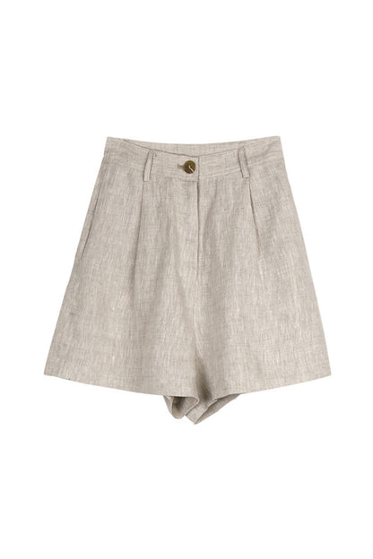 Linen High Waist Shorts
