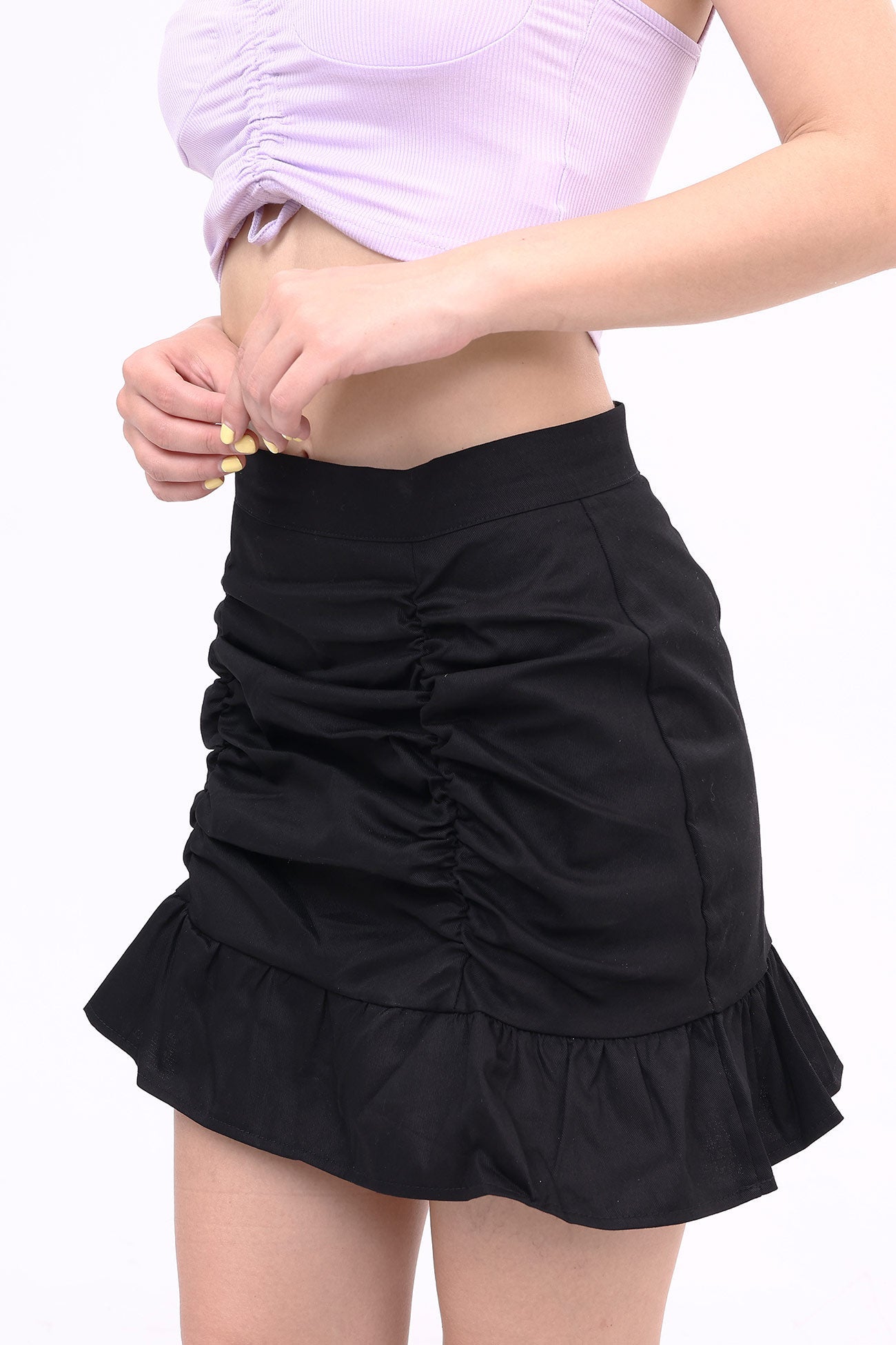 Pleated Ruffled Skirt
